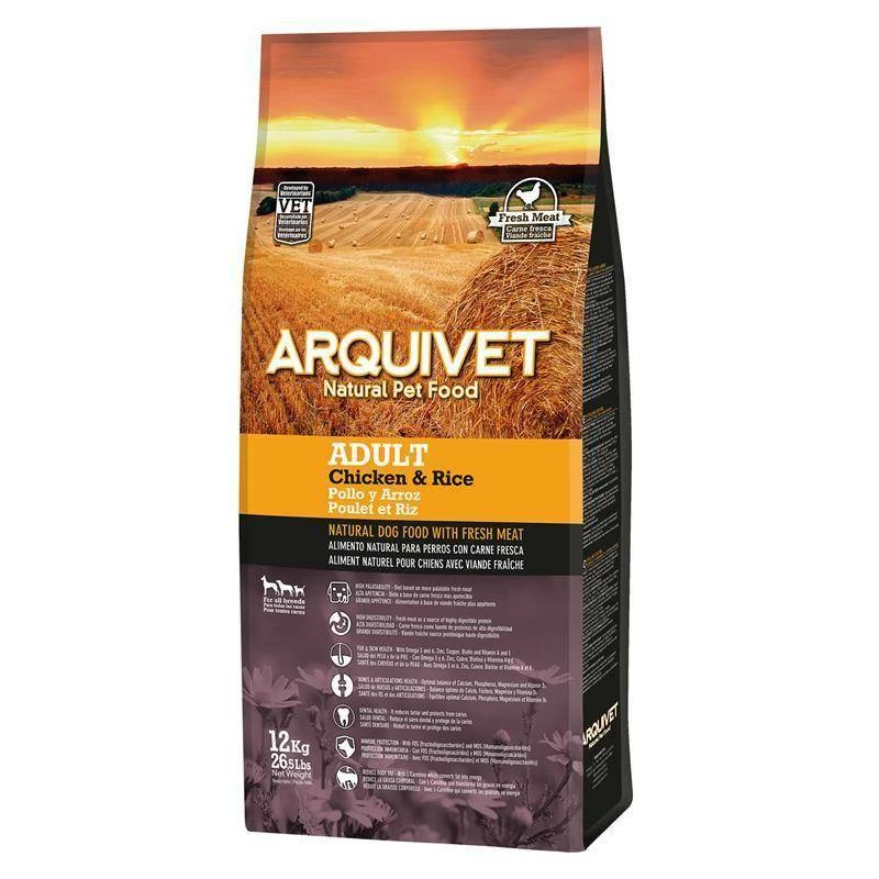Arquivet Adult Pollo Con Riso 2x12 Kg - 3% Di Sconto In Un Set 4 Arquivet Adult Pollo Con Riso 2x12 Kg - 3% Di Sconto In Un Set - immagine 2