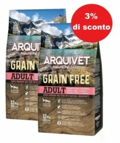 Arquivet Grain-Free Salmone E Tonno Con Verdure 2x12 Kg - 3% Di Sconto In Un Set