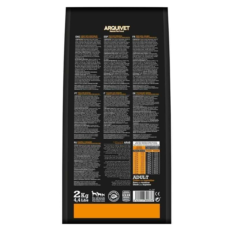 Arquivet Tacchino Senza Cereali Con Verdure 2x12 Kg - 3% Di Sconto In Un Set 6 Arquivet Tacchino Senza Cereali Con Verdure 2x12 Kg - 3% Di Sconto In Un Set - immagine 4