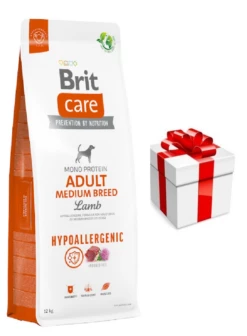 BRIT CARE Dog Hypoallergenic Adult Medium Breed Agniello 12kg +sorpresa Per Il Cane GRATUITO