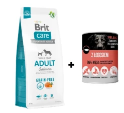 BRIT CARE Grain-free Adult Salmone 12 Kg + Mr.Big Salmone 400g GRATIS