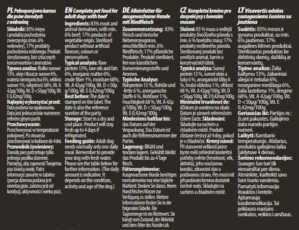 Barretta Di Cibo Per Cani Premium Hektor Con Manzo 10x900g 6 Barretta Di Cibo Per Cani Premium Hektor Con Manzo 10x900g - immagine 4