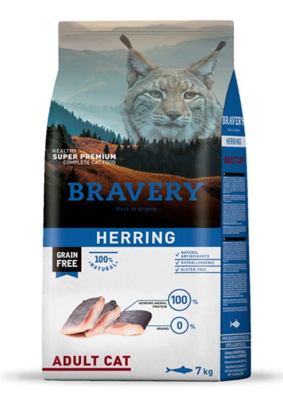 Bravery Cat Adult Herring (Aringa) 7 Kg + Sorpresa Per Il Gatto GRATIS 5 Bravery Cat Adult Herring (Aringa) 7 Kg + Sorpresa Per Il Gatto GRATIS - immagine 3