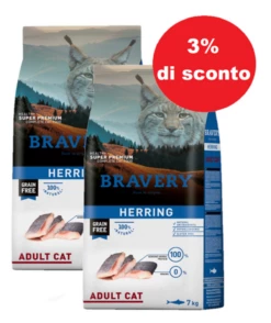 Bravery Cat Adult Herring (Aringa) 7 Kg - 3% Di Sconto In Un Set