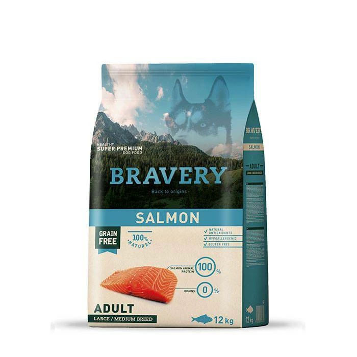 Bravery Grain Free Adult Medium Large Salmon 12kg 3 Bravery Grain Free Adult Medium Large Salmon 12kg