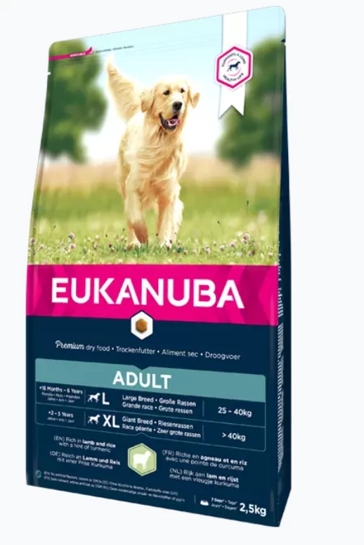 Eukanuba Agnello E Riso Per Adulti Di Razza Grande 12kg X2 3 Eukanuba Agnello E Riso Per Adulti Di Razza Grande 12kg X2