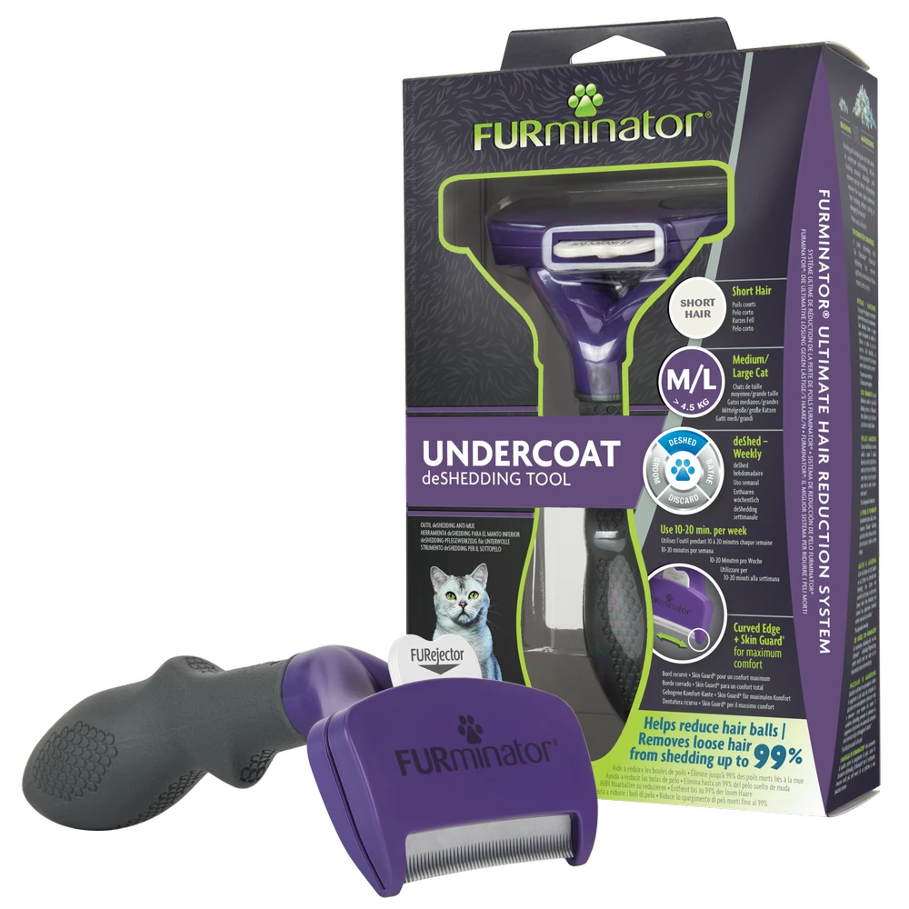 FURMINATOR Strumento Per Pettinare Il Sottopelo Per Gatti A Pelo Corto Di Taglia Media E Grande