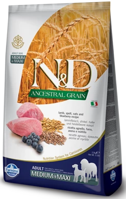 Farmina N&D Ancestral Grain Canine Adult Medium&Maxi Lamb&Blueberry 2,5kg