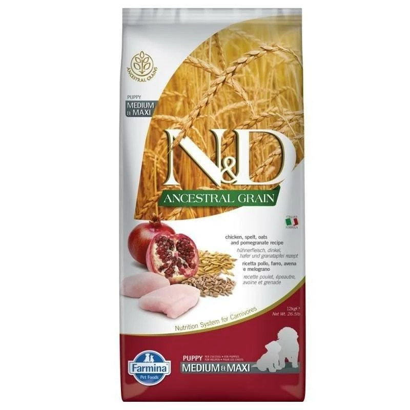Farmina N&D Ancestral Grain Canine Puppy Medium&Maxi Chicken&Pomegranate 12kg + Sorpresa Per Il Tuo Cane 4 Farmina N&D Ancestral Grain Canine Puppy Medium&Maxi Chicken&Pomegranate 12kg + Sorpresa Per Il Tuo Cane - immagine 2