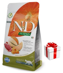 Farmina N&D Pumpkin Feline Adult Duck Pumpkin&Cantaloupe Melon Recipe 5kg + Sorpresa Per Il Gatto GRATIS