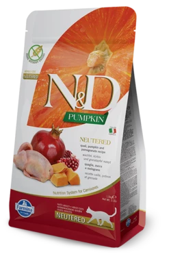 Farmina N&D Pumpkin Feline Neutered Recipe Quail Pumpkin&Pomegranate 5kg