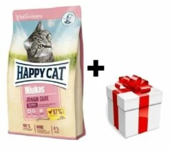 HAPPY CAT Minkas Junior Care Pollame 10kg + Sorpresa Per Il Gatto GRATIS