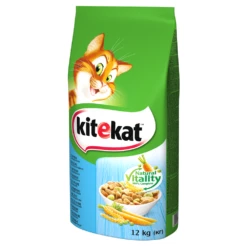 KITEKAT Cibo Secco Per Gatti Con Pesce Bianco E Verdure 12kg