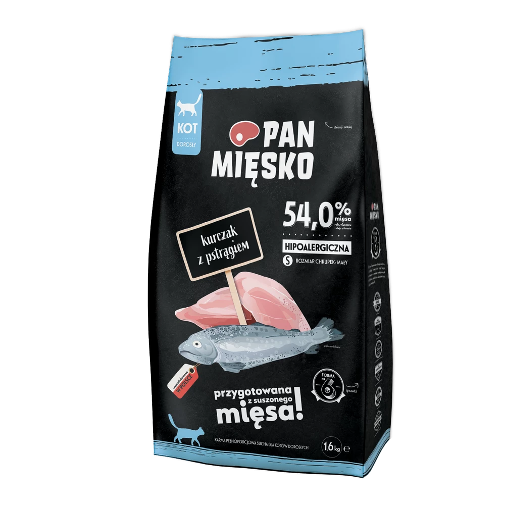 PAN MIĘSKO Pollo Con Trota S 1,6kg Per Gatti 3 PAN MIĘSKO Pollo Con Trota S 1,6kg Per Gatti