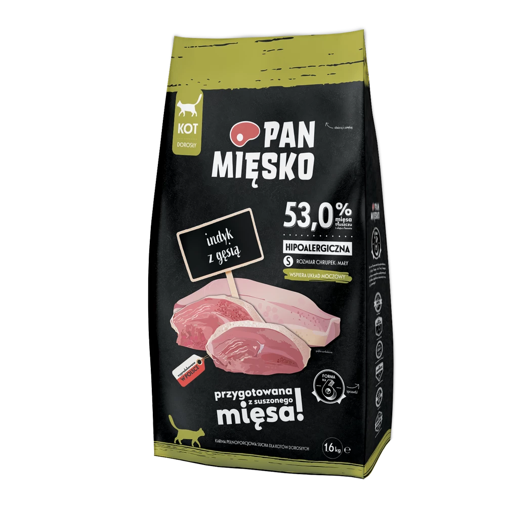 PAN MIĘSKO Tacchino Con Oca S 1,6 Kg Per Gatti 3 PAN MIĘSKO Tacchino Con Oca S 1,6 Kg Per Gatti