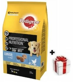 PEDIGREE Junior Professional Nutrition Pollo 15kg + Sorpresa Per Il Cane GRATIS