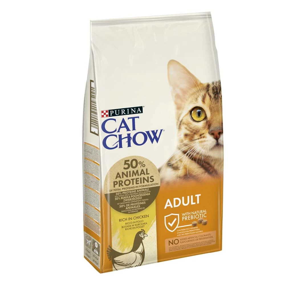 PURINA Cat Chow Alimento Per Adulti Al Pollo 2x15 Kg 4 PURINA Cat Chow Alimento Per Adulti Al Pollo 2x15 Kg - immagine 2