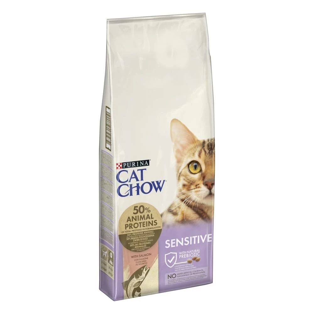 PURINA Cat Chow Alimento Per Gatti Sensibili Con Salmone 15 Kg 4 PURINA Cat Chow Alimento Per Gatti Sensibili Con Salmone 15 Kg - immagine 2