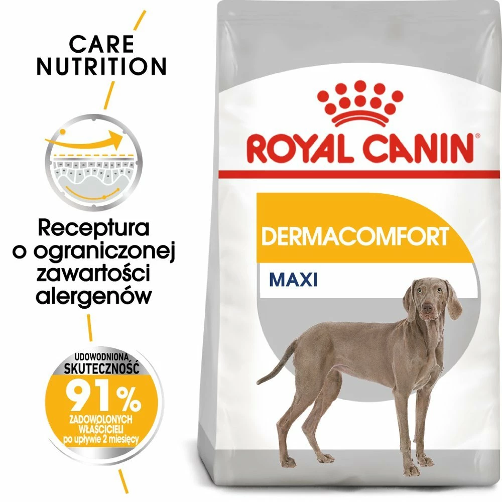 ROYAL CANIN CCN Maxi Dermacomfort 12 Kg Alimento Secco Per Cani Adulti, Di Taglia Grande, Con Pelle Sensibile, Soggetta A Irritazioni