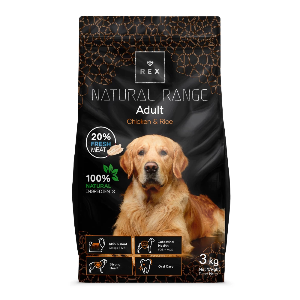 Rex Natural Range Adult Pollo E Riso 3 Kg 5 Rex Natural Range Adult Pollo E Riso 3 Kg - immagine 3
