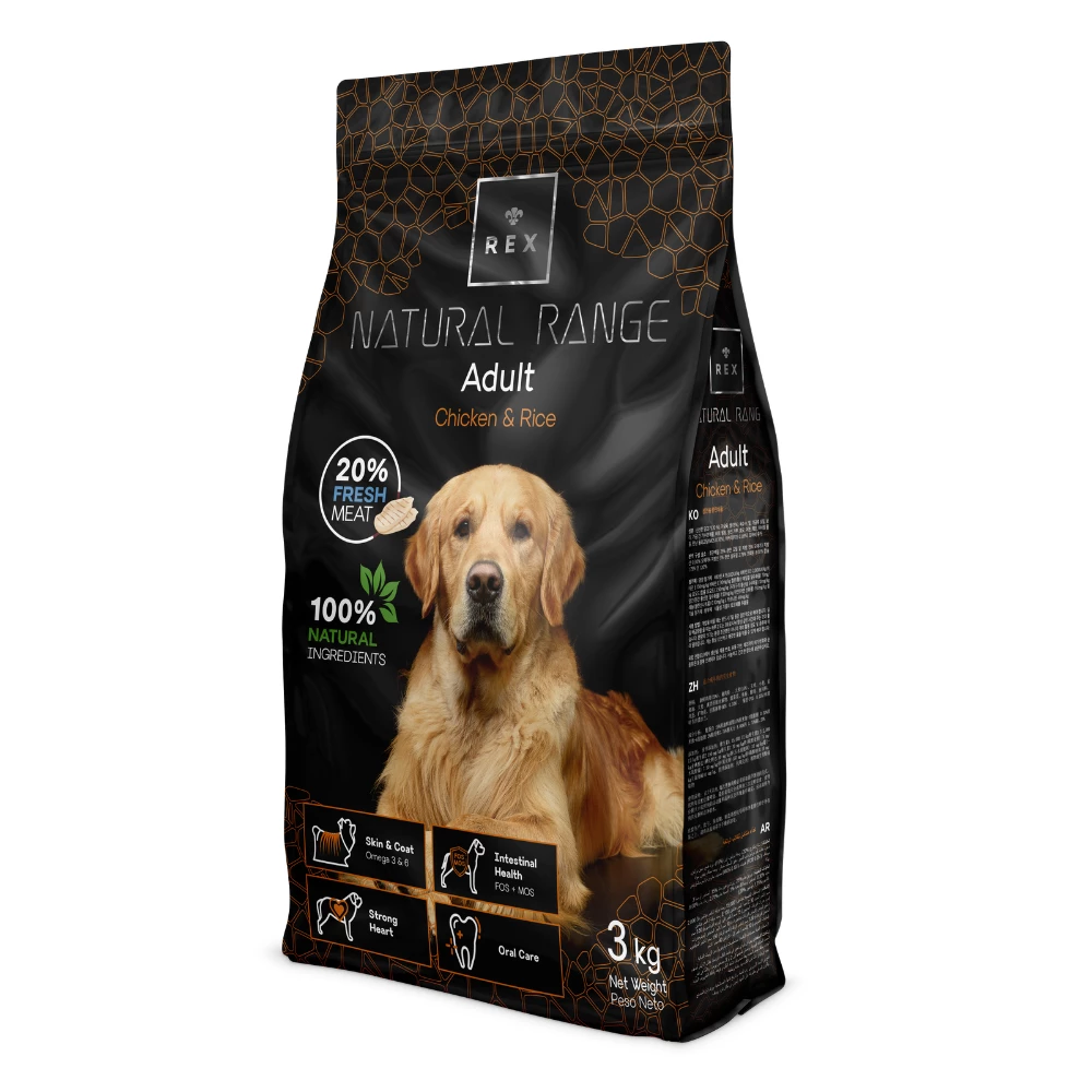 Rex Natural Range Adult Pollo E Riso 3 Kg 11 Rex Natural Range Adult Pollo E Riso 3 Kg - immagine 9