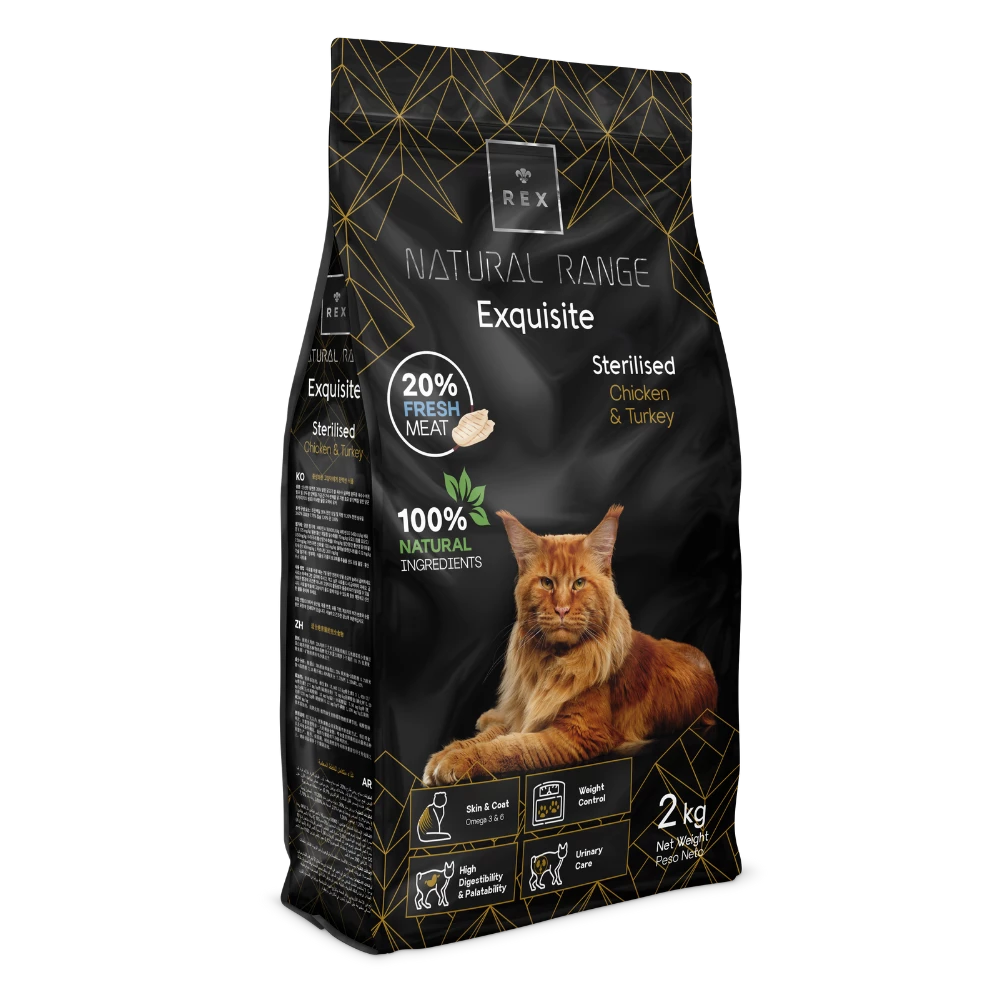 Rex Natural Range Exquisite Sterilised Pollo E Tacchino 2kg 3 Rex Natural Range Exquisite Sterilised Pollo E Tacchino 2kg