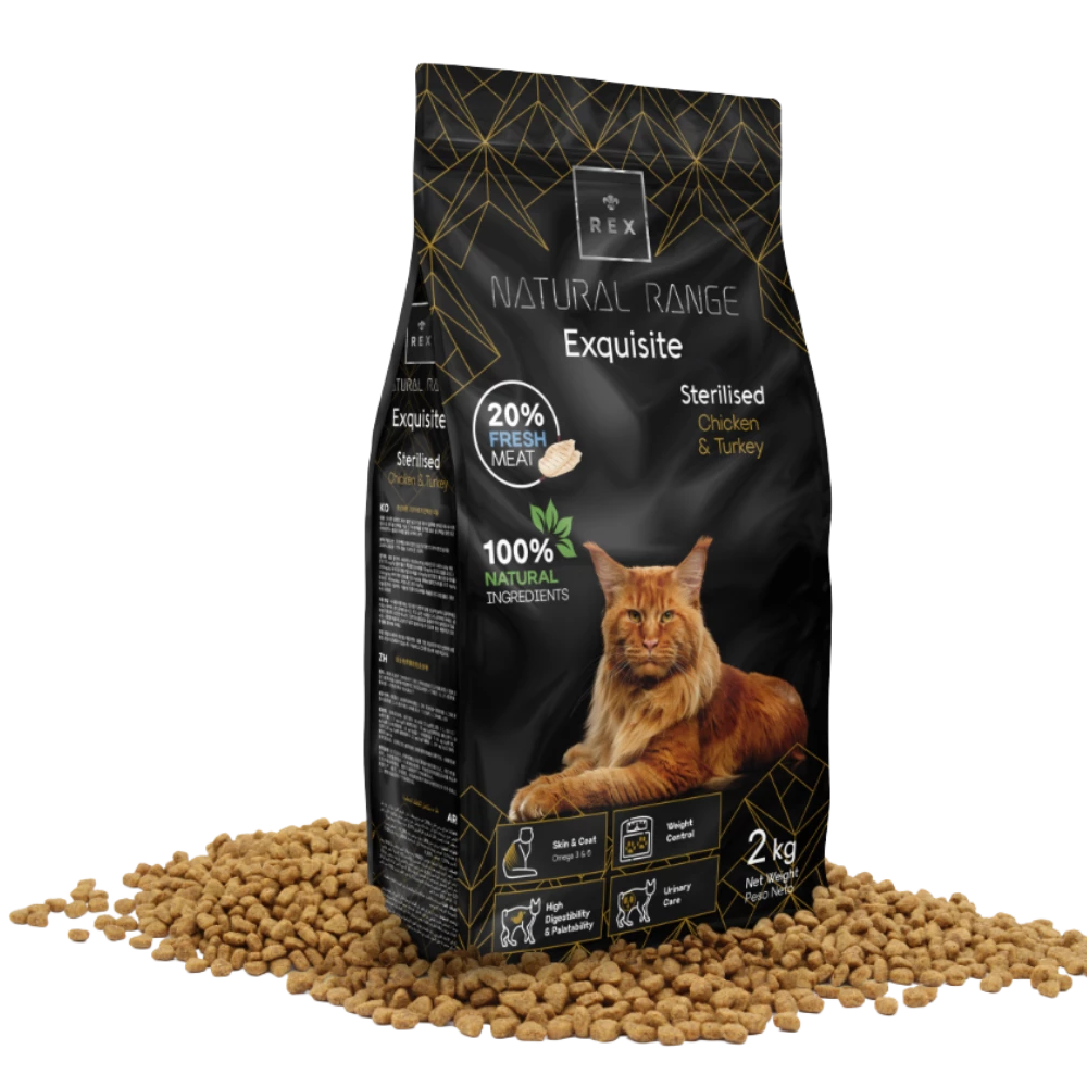 Rex Natural Range Exquisite Sterilised Pollo E Tacchino 2kg 4 Rex Natural Range Exquisite Sterilised Pollo E Tacchino 2kg - immagine 2