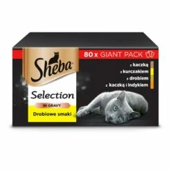 SHEBA Bustine 80x85g Selezione Gusti Pollame - Cibo Umido Per Gatti Adulti, In Salsa Con Anatra, Pollo, Pollame, Anatra E Tacchino