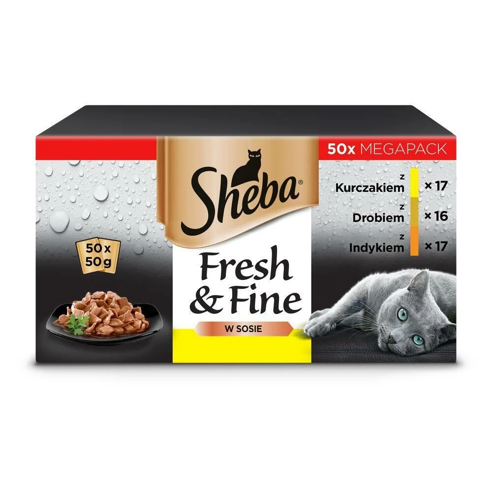 Sheba Fresh & Fine Sachet 50x50g 3 Sheba Fresh & Fine Sachet 50x50g