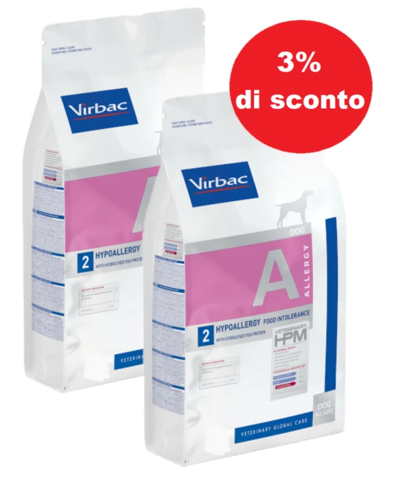 VIRBAC Hypoallergy Con Salmone Per Cani 2x7 Kg - 3% Di Sconto In Un Set 3 VIRBAC Hypoallergy Con Salmone Per Cani 2x7 Kg - 3% Di Sconto In Un Set