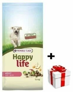 Versele-Laga Happy Life Adulto Con Agnello 15kg + Sorpresa Per Il Cane GRATIS
