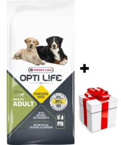 Versele-Laga Opti Life Adulto Maxi Pollo Con Riso 12,5 Kg + Sorpresa Per Il Cane GRATIS