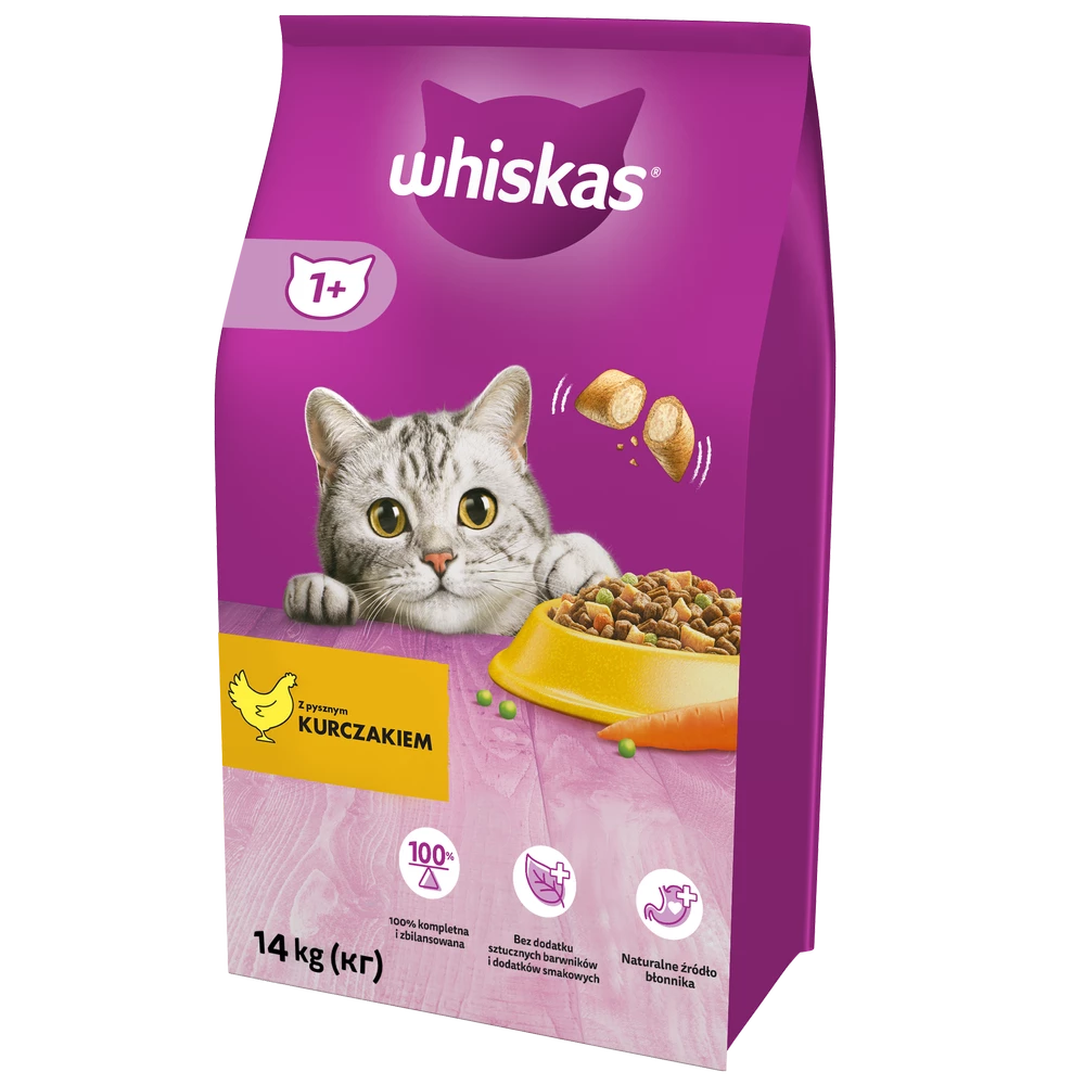 WHISKAS Cibo Secco Per Gatti 1+ Con Pollo 14kg 3 WHISKAS Cibo Secco Per Gatti 1+ Con Pollo 14kg