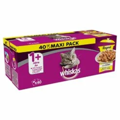 WHISKAS Cibo Umido Per Gatti 1+ Pollame In Gelatina 40x100g