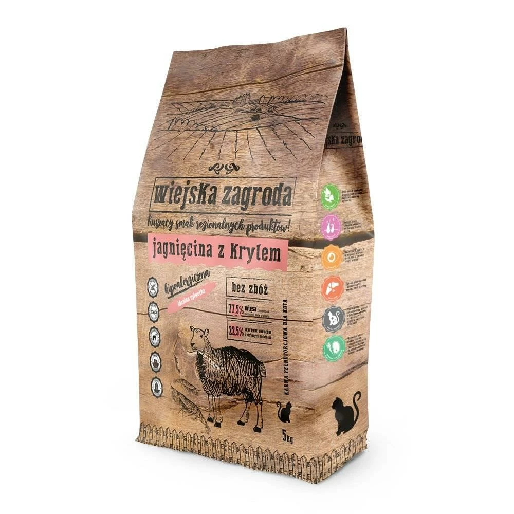 Wiejska Zagroda Per Gatto Agnello Con Krill 5kg 3 Wiejska Zagroda Per Gatto Agnello Con Krill 5kg